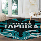 Aotearoa Tapuika Round Carpet New Zealand Traditional Maori Pattern