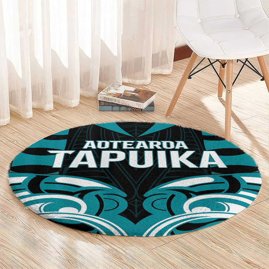 Aotearoa Tapuika Round Carpet New Zealand Traditional Maori Pattern