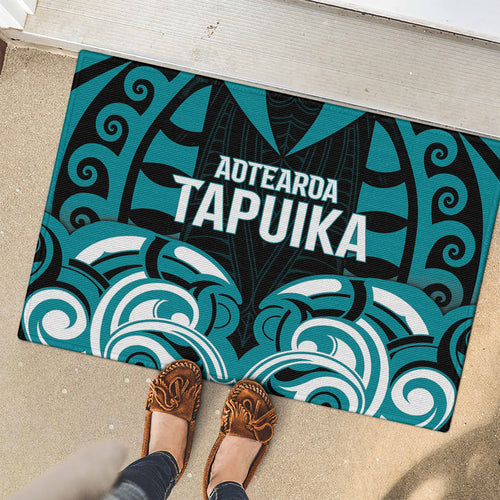 Aotearoa Tapuika Rubber Doormat New Zealand Traditional Maori Pattern