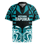 Custom Aotearoa Tapuika Rugby Jersey New Zealand Traditional Maori Pattern