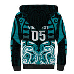 Custom Aotearoa Tapuika Sherpa Hoodie New Zealand Traditional Maori Pattern