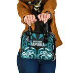 Aotearoa Tapuika Shoulder Handbag New Zealand Traditional Maori Pattern