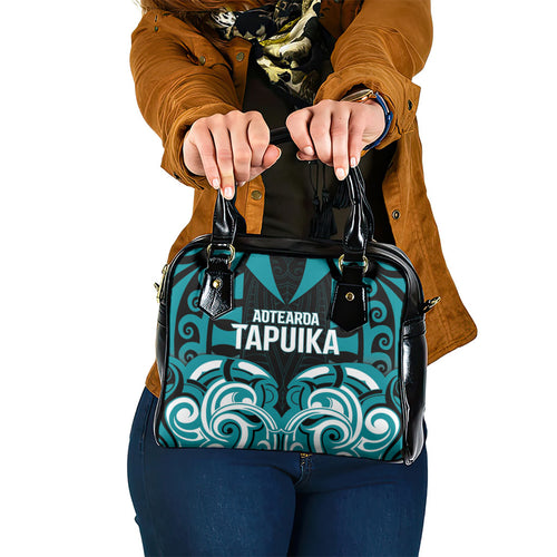 Aotearoa Tapuika Shoulder Handbag New Zealand Traditional Maori Pattern