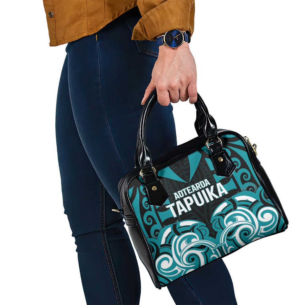 Aotearoa Tapuika Shoulder Handbag New Zealand Traditional Maori Pattern