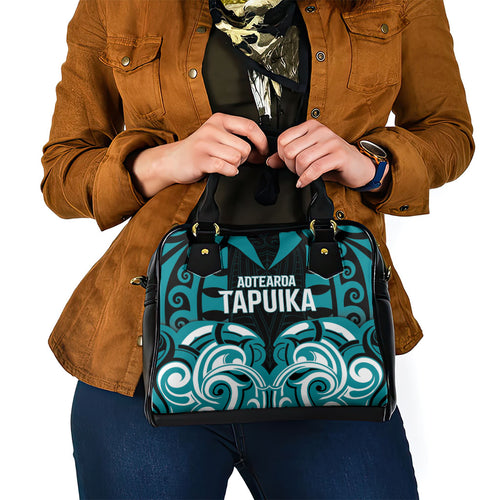 Aotearoa Tapuika Shoulder Handbag New Zealand Traditional Maori Pattern