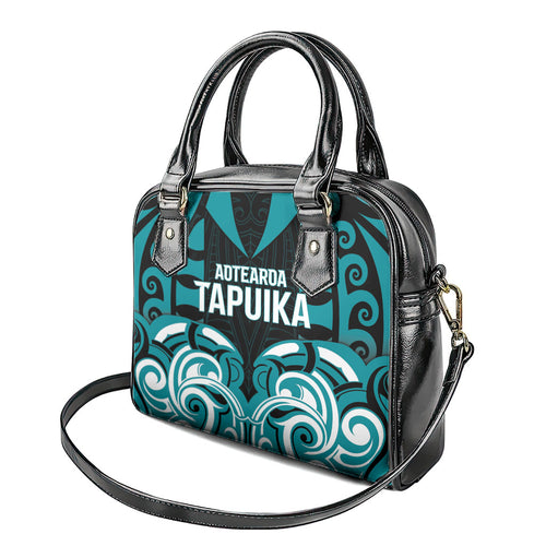 Aotearoa Tapuika Shoulder Handbag New Zealand Traditional Maori Pattern