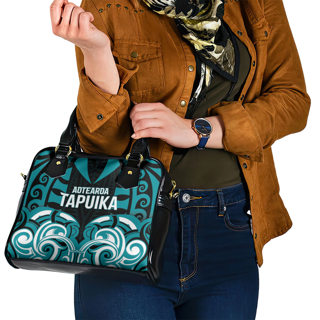 Aotearoa Tapuika Shoulder Handbag New Zealand Traditional Maori Pattern