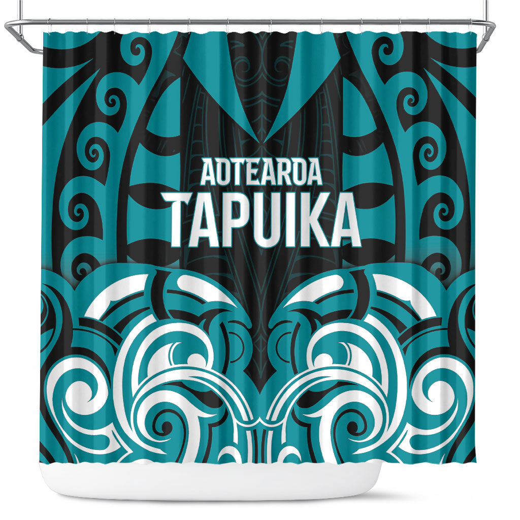 Aotearoa Tapuika Shower Curtain New Zealand Traditional Maori Pattern