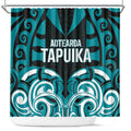 Aotearoa Tapuika Shower Curtain New Zealand Traditional Maori Pattern