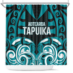 Aotearoa Tapuika Shower Curtain New Zealand Traditional Maori Pattern