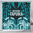 Aotearoa Tapuika Shower Curtain New Zealand Traditional Maori Pattern