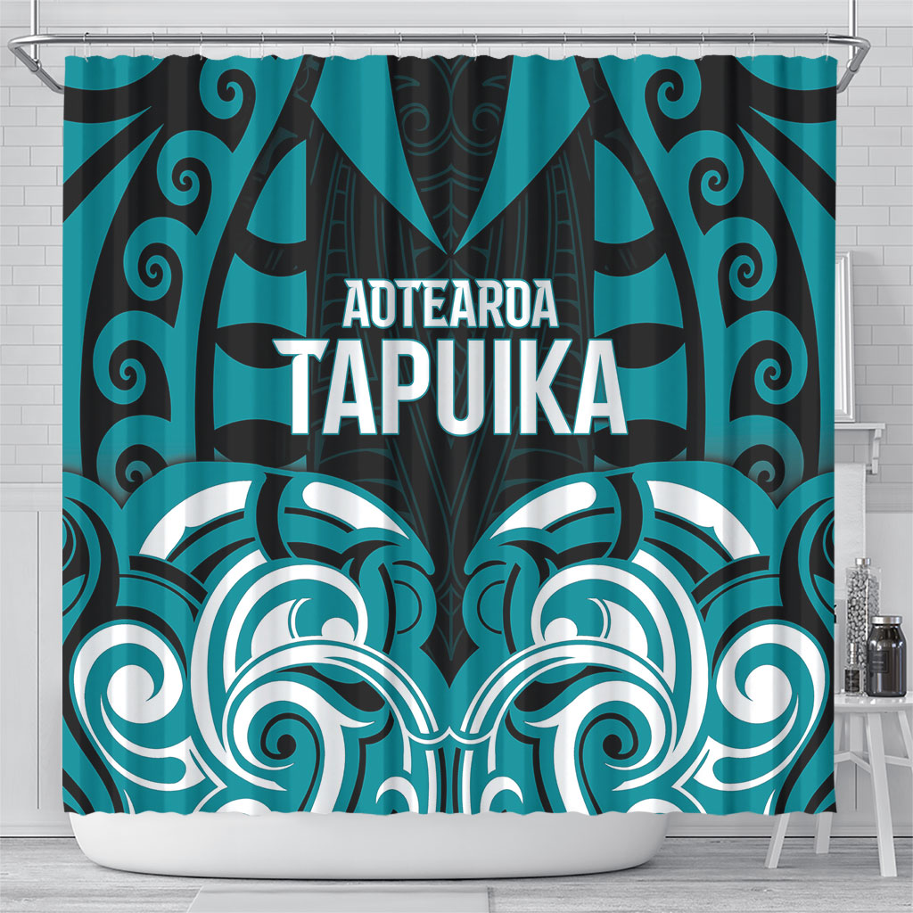Aotearoa Tapuika Shower Curtain New Zealand Traditional Maori Pattern