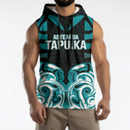 Custom Aotearoa Tapuika Sleeveless Hoodie New Zealand Traditional Maori Pattern
