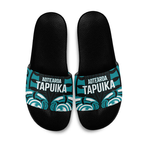 Aotearoa Tapuika Slide Sandals New Zealand Traditional Maori Pattern
