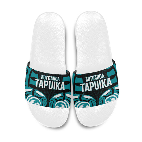 Aotearoa Tapuika Slide Sandals New Zealand Traditional Maori Pattern