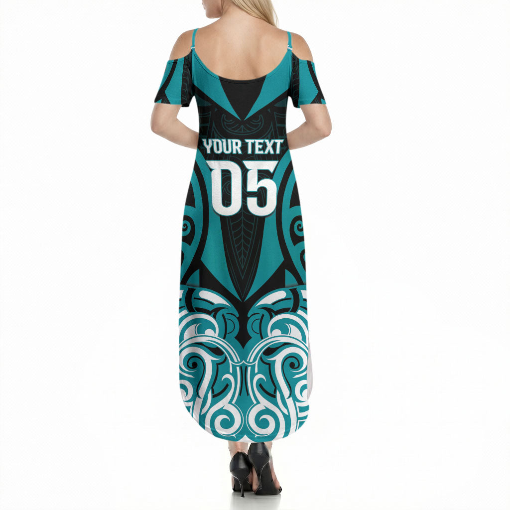 Custom Aotearoa Tapuika Summer Maxi Dress New Zealand Traditional Maori Pattern