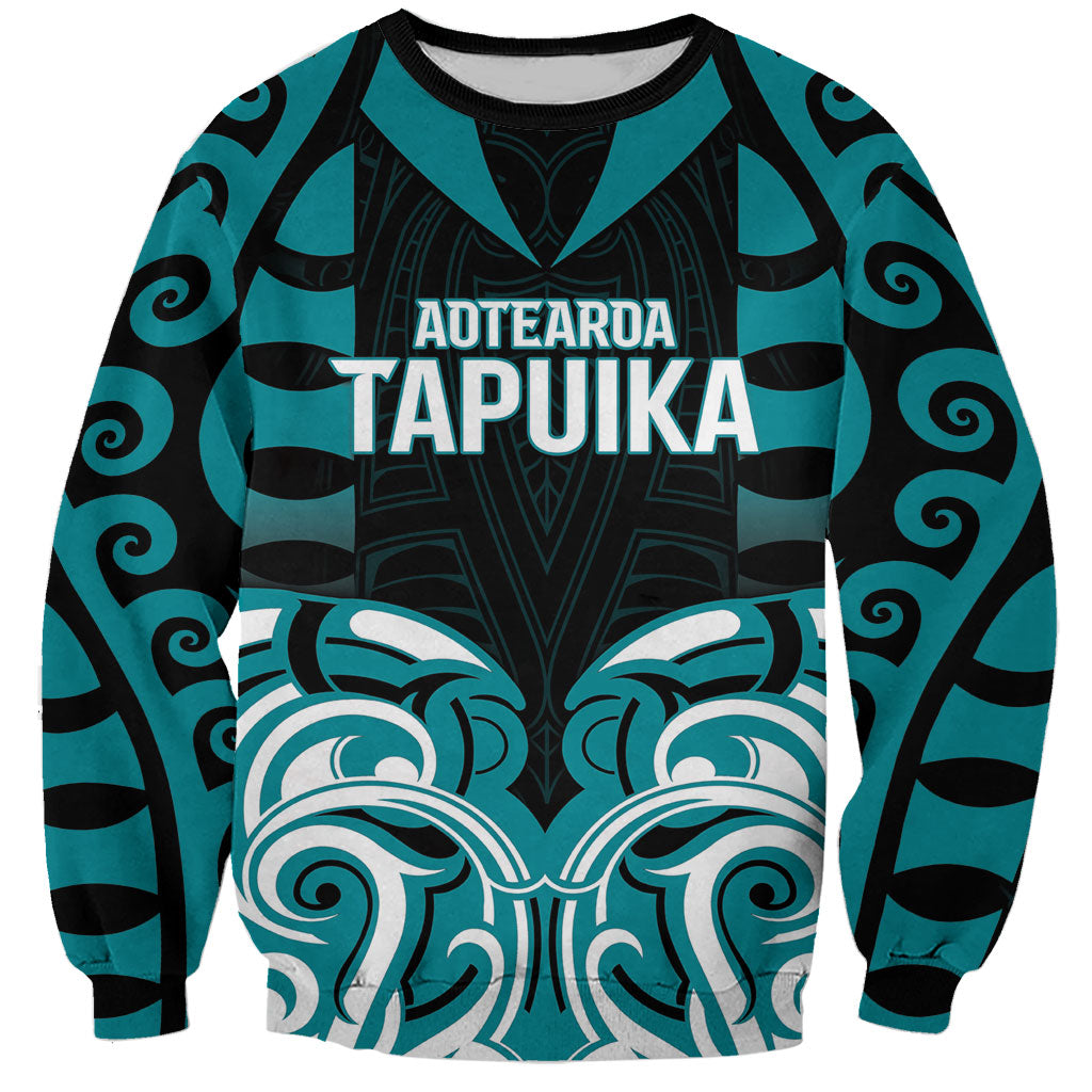 Custom Aotearoa Tapuika Sweatshirt New Zealand Traditional Maori Pattern