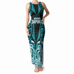 Custom Aotearoa Tapuika Tank Maxi Dress New Zealand Traditional Maori Pattern