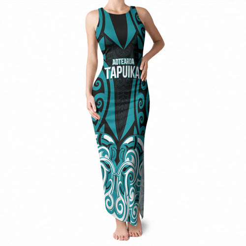 Custom Aotearoa Tapuika Tank Maxi Dress New Zealand Traditional Maori Pattern