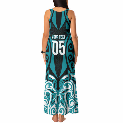 Custom Aotearoa Tapuika Tank Maxi Dress New Zealand Traditional Maori Pattern