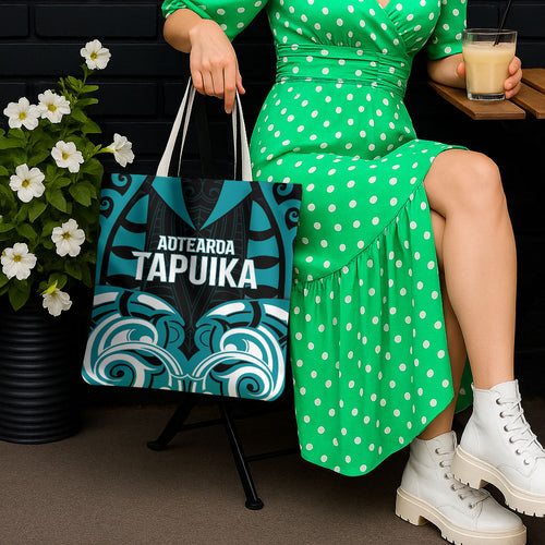 Aotearoa Tapuika Tote Bag New Zealand Traditional Maori Pattern