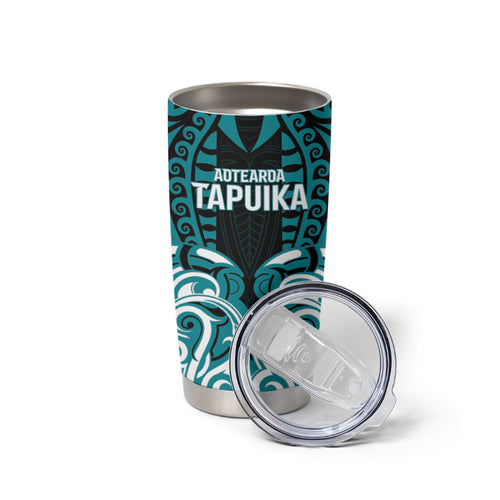 Custom Aotearoa Tapuika Tumbler Cup New Zealand Traditional Maori Pattern
