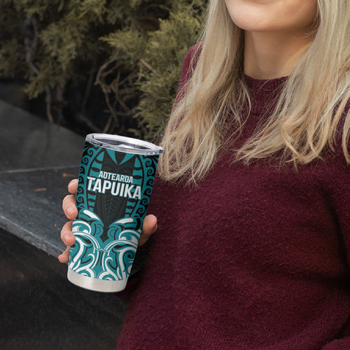 Custom Aotearoa Tapuika Tumbler Cup New Zealand Traditional Maori Pattern