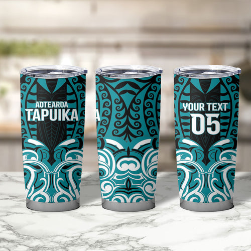 Custom Aotearoa Tapuika Tumbler Cup New Zealand Traditional Maori Pattern
