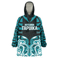 Custom Aotearoa Tapuika Wearable Blanket Hoodie New Zealand Traditional Maori Pattern