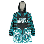 Custom Aotearoa Tapuika Wearable Blanket Hoodie New Zealand Traditional Maori Pattern