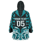 Custom Aotearoa Tapuika Wearable Blanket Hoodie New Zealand Traditional Maori Pattern