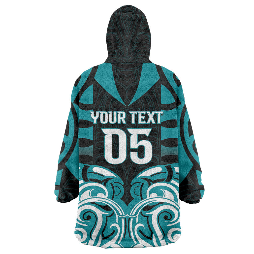 Custom Aotearoa Tapuika Wearable Blanket Hoodie New Zealand Traditional Maori Pattern