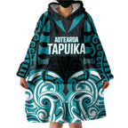 Custom Aotearoa Tapuika Wearable Blanket Hoodie New Zealand Traditional Maori Pattern