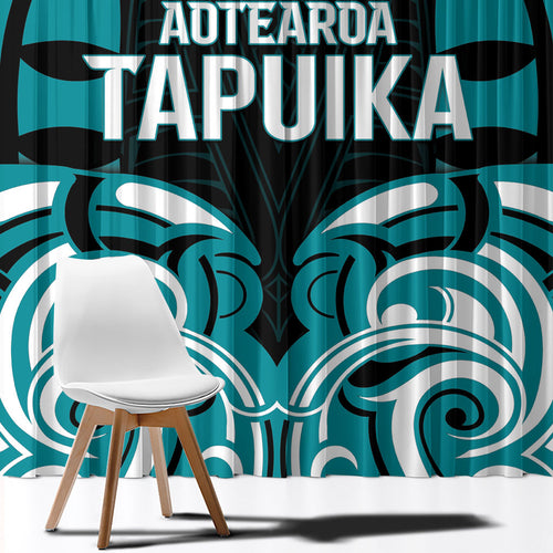 Aotearoa Tapuika Window Curtain New Zealand Traditional Maori Pattern