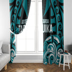 Aotearoa Tapuika Window Curtain New Zealand Traditional Maori Pattern