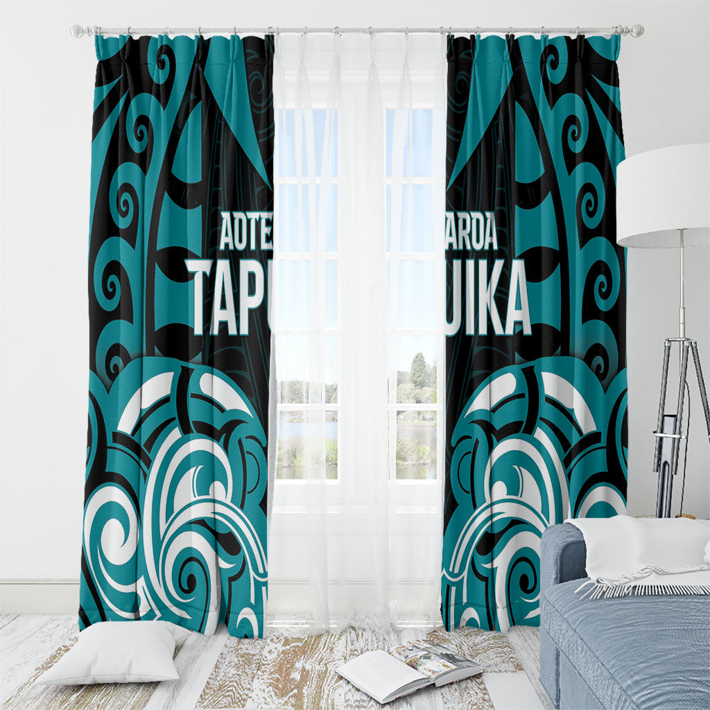 Aotearoa Tapuika Window Curtain New Zealand Traditional Maori Pattern
