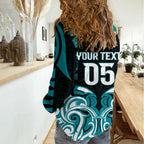 Custom Aotearoa Tapuika Women Casual Shirt New Zealand Traditional Maori Pattern