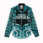 Custom Aotearoa Tapuika Women Casual Shirt New Zealand Traditional Maori Pattern