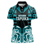 Custom Aotearoa Tapuika Women Polo Shirt New Zealand Traditional Maori Pattern