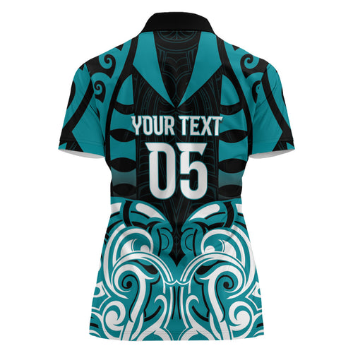 Custom Aotearoa Tapuika Women Polo Shirt New Zealand Traditional Maori Pattern