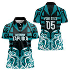 Custom Aotearoa Tapuika Women Polo Shirt New Zealand Traditional Maori Pattern