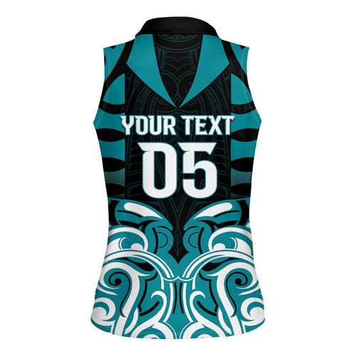 Custom Aotearoa Tapuika Women Sleeveless Polo Shirt New Zealand Traditional Maori Pattern