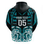 Custom Aotearoa Tapuika Zip Hoodie New Zealand Traditional Maori Pattern