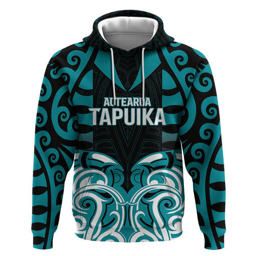 Custom Aotearoa Tapuika Zip Hoodie New Zealand Traditional Maori Pattern