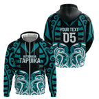 Custom Aotearoa Tapuika Zip Hoodie New Zealand Traditional Maori Pattern