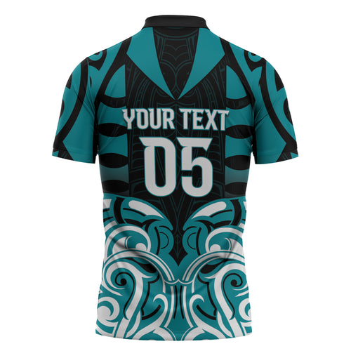 Custom Aotearoa Tapuika Zipper Polo Shirt New Zealand Traditional Maori Pattern