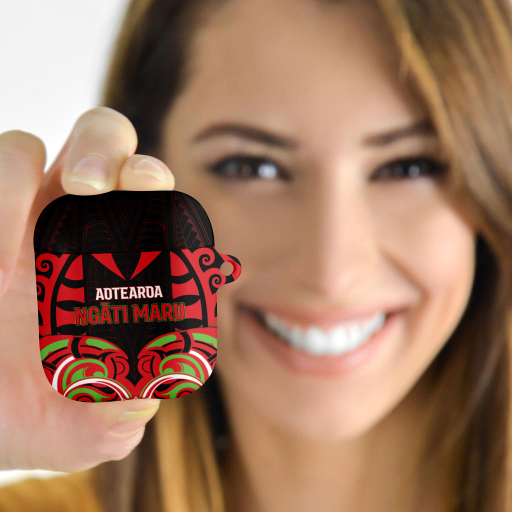Aotearoa Ngati Maru AirPods Case New Zealand Traditional Maori Pattern