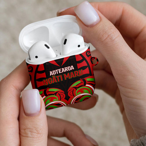 Aotearoa Ngati Maru AirPods Case New Zealand Traditional Maori Pattern