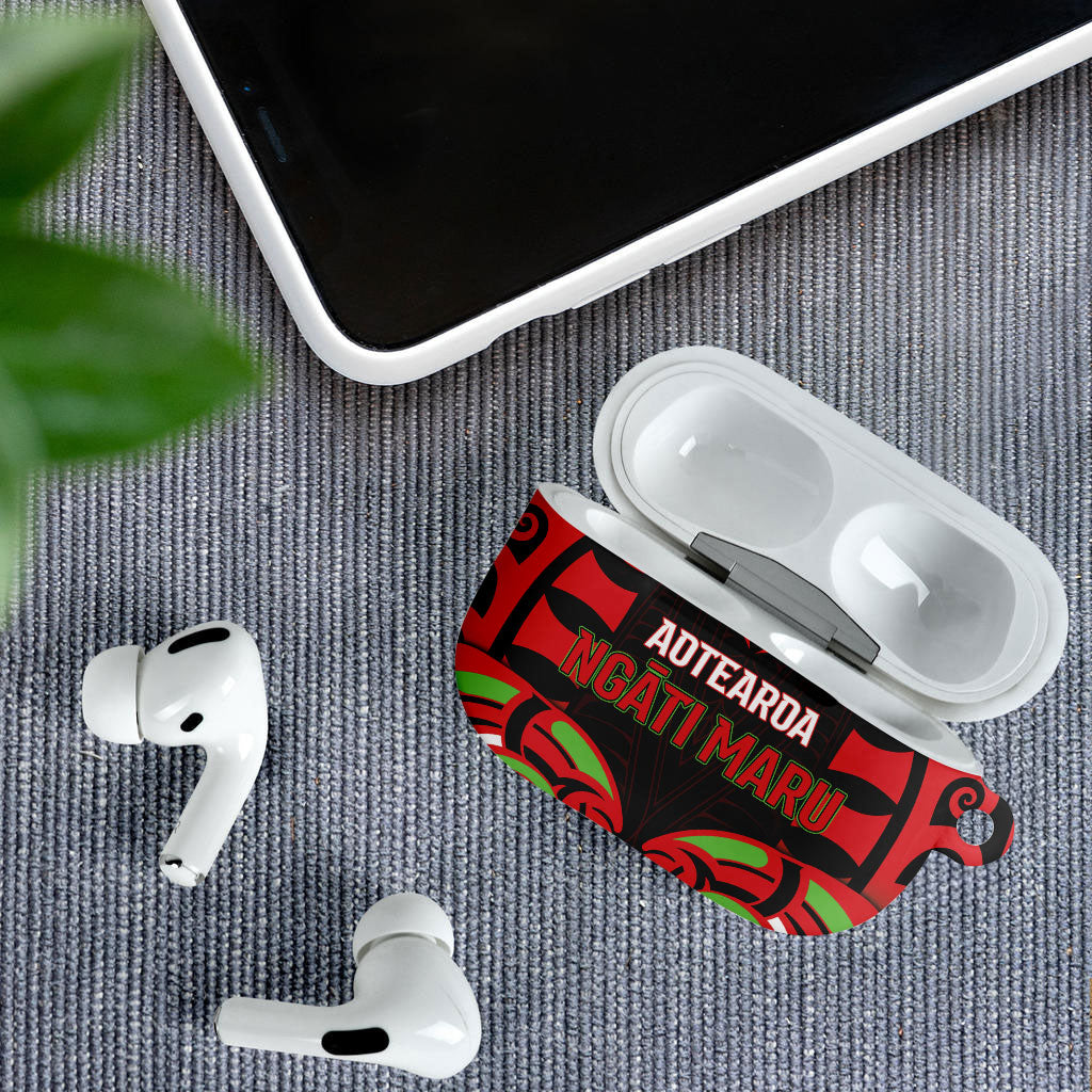 Aotearoa Ngati Maru AirPods Case New Zealand Traditional Maori Pattern