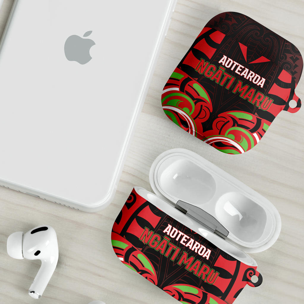 Aotearoa Ngati Maru AirPods Case New Zealand Traditional Maori Pattern